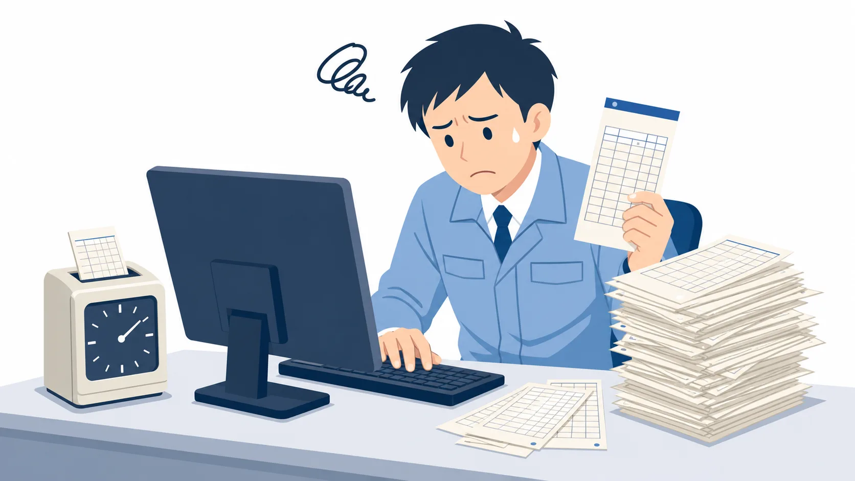 勤怠集計に追われる現場